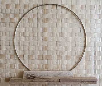 DIY Aufsteller Holzständer Holzklötzchen mit Loop Ring 25 cm